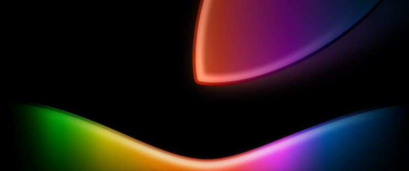 WWDC 2025, Apple logo, 5K, Black background, Colorful, Gradient Abstract, Curves