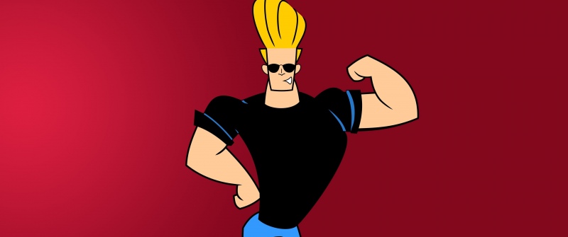 Johnny Bravo, Minimalist, Cartoon Network, Cartoon, Red background