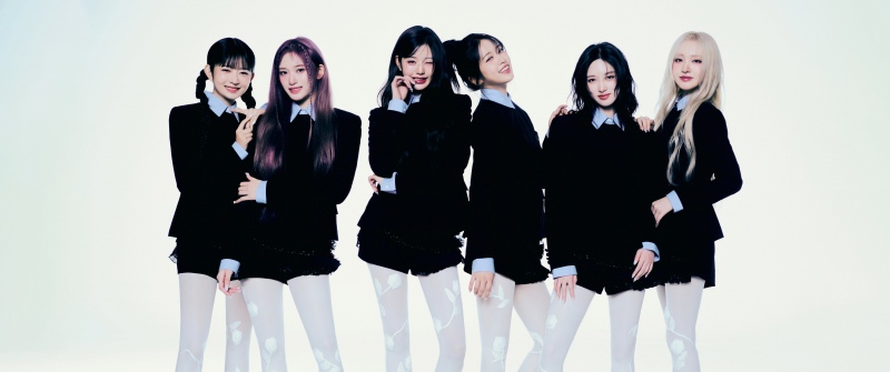 Ive Empathy, 5K, IVE (K-pop), An Yujin, Gaeul, Rei (IVE), Jang Wonyoung, Liz (IVE), Leeseo, Black dress, White background