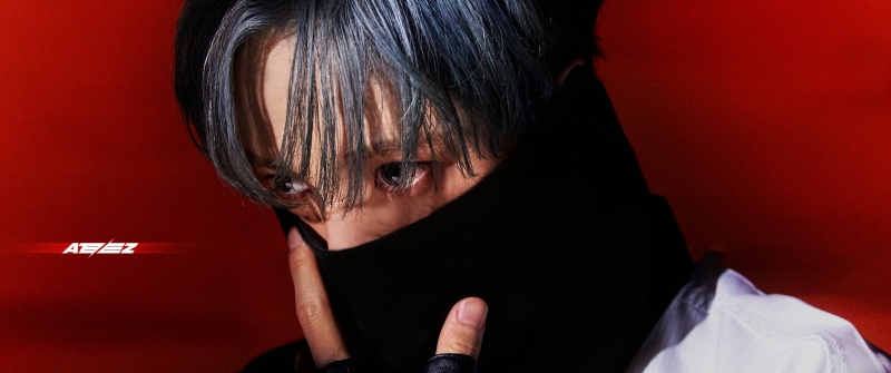 Yunho, ATEEZ, Red background, South Korean Singer