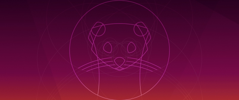 Ubuntu 19.10 (Eoan Ermine), Stock, Gradient background, Geometric