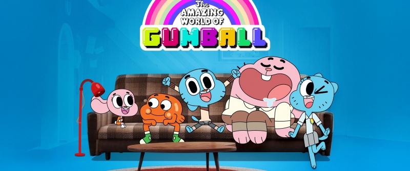 The Amazing World of Gumball, Cartoon, 5K, Funny, Blue background