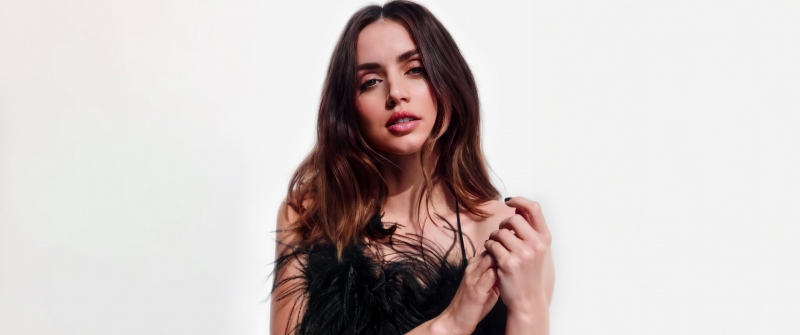 Ana de Armas, White aesthetic, White background, Actress