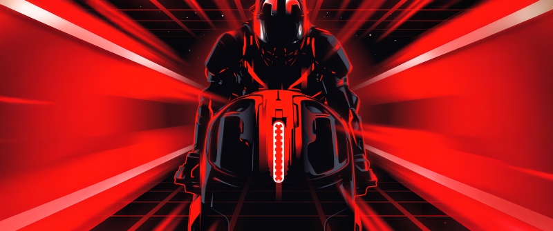 Tron: Ares, Empire, Red aesthetic, 2025 Movies, Futuristic, 5K