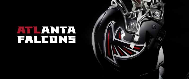 Atlanta Falcons, Helmet, Dark background, NFL team, American football team, 5K