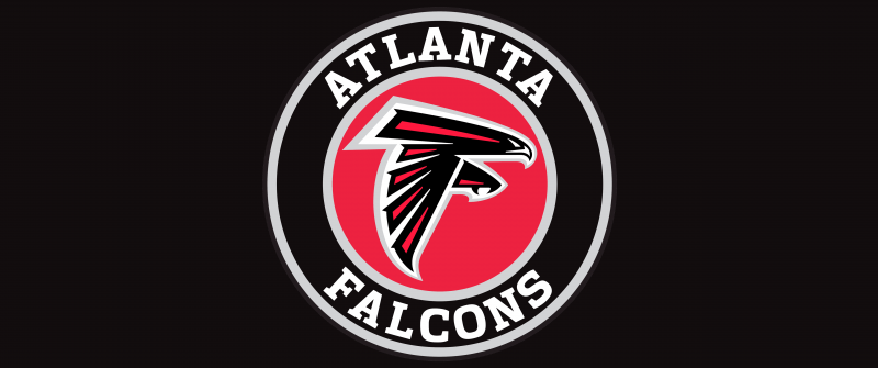 Atlanta Falcons, Emblem, Dark background, NFL team, Logo, American football team, 5K