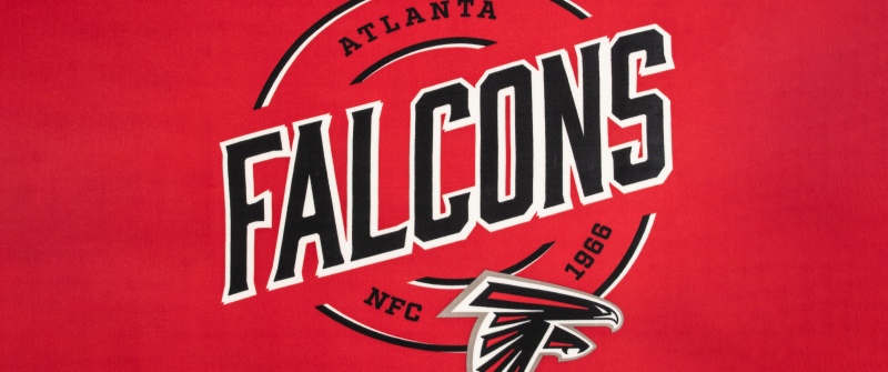 Atlanta Falcons, NFL team, Logo, Red background, American football team