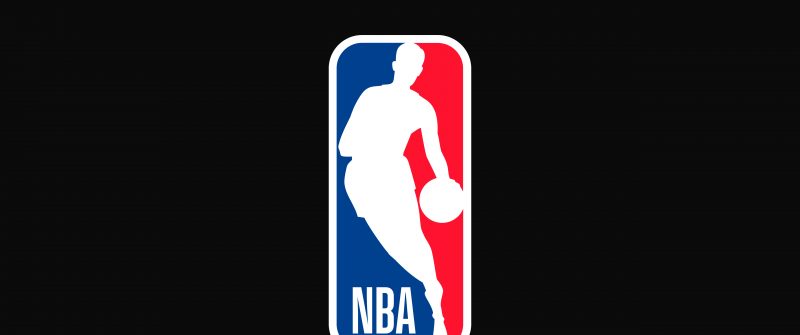 NBA Logo, Black background, 5K, Minimalist, NBA