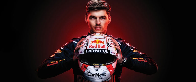 Max Verstappen, Helmet, Red Bull Racing, Honda, Dark background, 5K, Racing driver