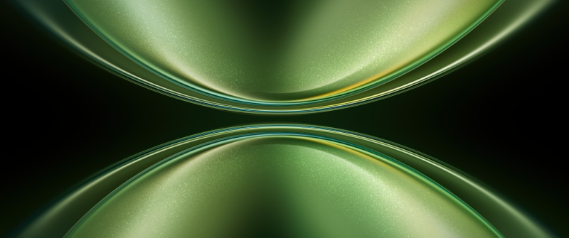 Vivo X Fold, Green abstract, 5K, Stock, Curves, Modern design, Symmetry