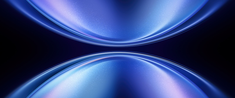 Vivo X Fold 5, Stock, Blue abstract, Curves, Futuristic, Symmetry, 5K