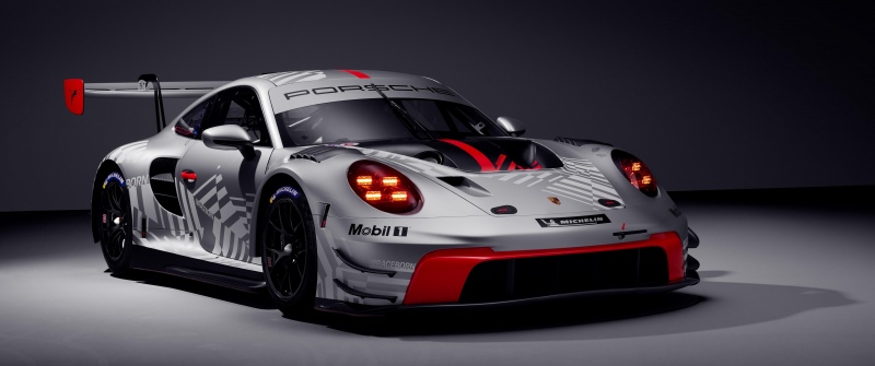 Porsche 911 GT3 R, 2025, 5K, Dark background