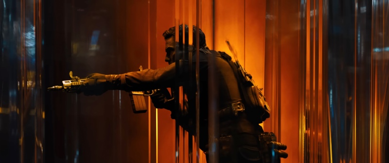 Call of Duty: Black Ops 7, Soldier, Tactical gear, Rifleman, Silhouette, Orange Lights, 5K, 2025 Games