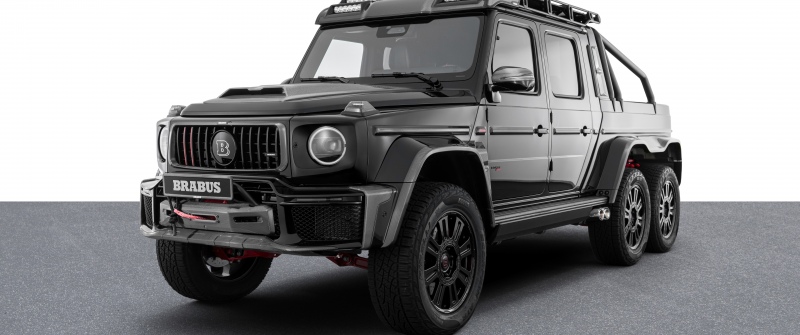 Brabus XLP 800 6x6 Adventure, 2025, Mercedes-AMG G 63, Mercedes-AMG G-Class SUV, Monochrome