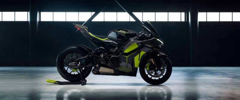 Ducati Panigale V4, Garage, Lamborghini, 5K, Sports bikes, Neon Green