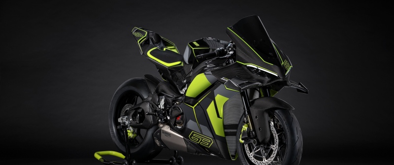 Ducati Panigale V4, Lamborghini, 5K, Dark background
