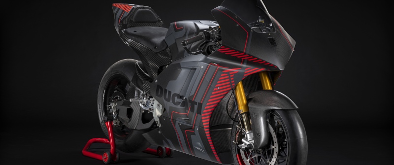 Ducati V21L Prototype, 8K, Dark background, 5K, Ducati, Sports bikes
