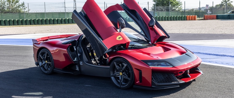 Ferrari F80, Hypercar, Red cars, Race track, 5K, 8K