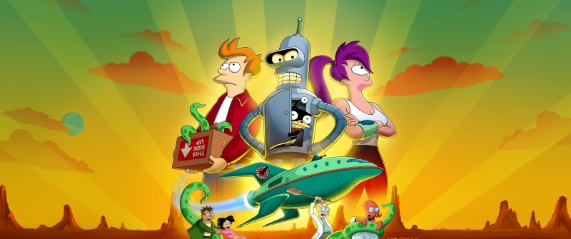Futurama, Animated series, Phillip J Fry, Bender (Futurama), Leela (Futurama)