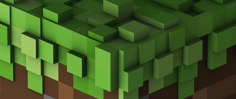 Minecraft, Blocks, Grass, Abstract background, 5K