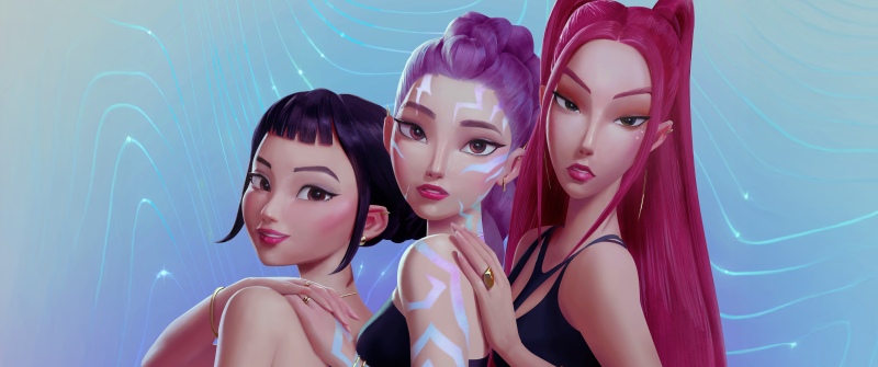 Huntrix, Concept, 5K, 8K, K-pop group, KPop Demon Hunters, Girl group, Rumi (Huntrix), Mira (Huntrix), Zoey (Huntrix)