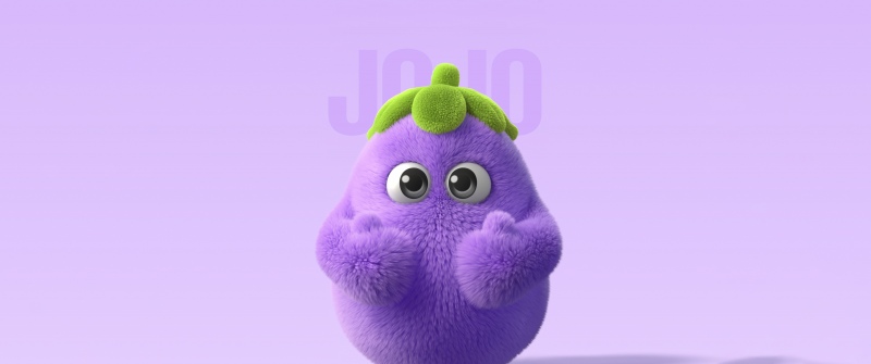 Cute cartoon, Purple background, 5K, Honor Magic V Flip 2, Stock