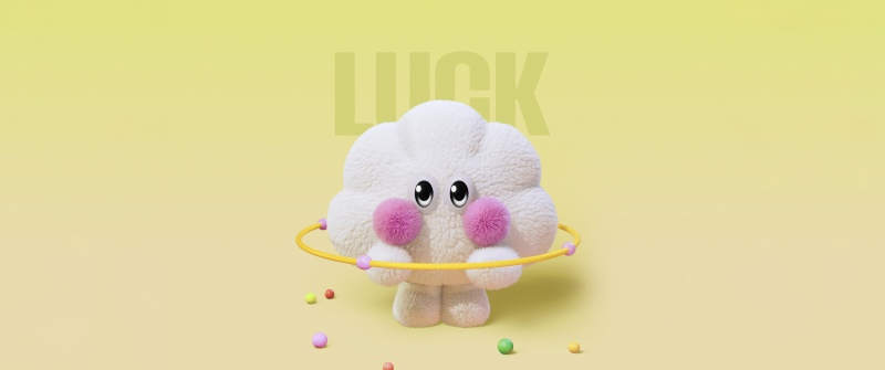 Cute cartoon, Kawaii, 5K, Honor Magic V Flip 2, Stock, Yellow gradient