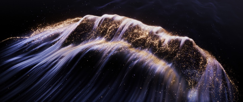 Glitter, Particles, Texture, Dark background, 5K, Huawei Mate XTs, Stock, Purple abstract