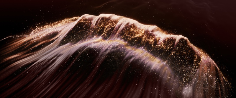 Glitter, Waves, Dark background, 5K, Huawei Mate XTs, Stock
