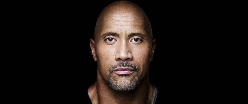 Dwayne Johnson, AMOLED, 5K, Black background, American actor