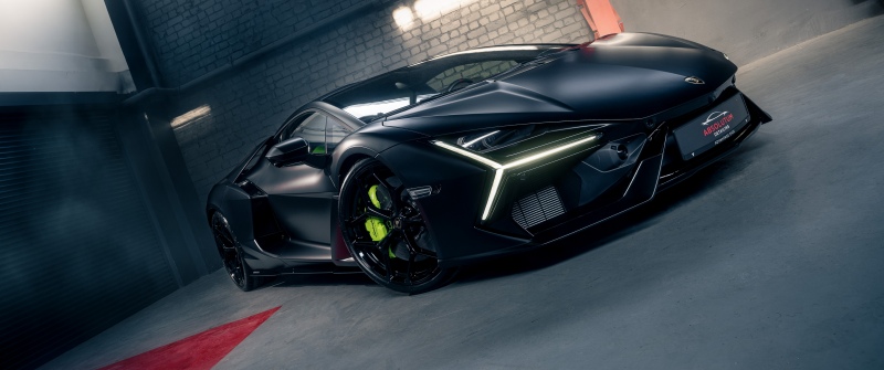 Lamborghini Revuelto, Garage, Matte black, 5K