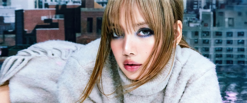 Lisa, Turtleneck, Marie Claire Korea, Blue eyes