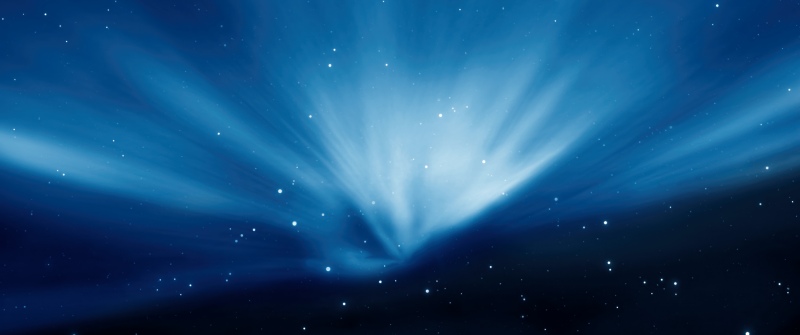 OS X Leopard, Stock, Aurora Borealis, Mac OS X, Stock, 5K, Aurora sky, Blue aesthetic