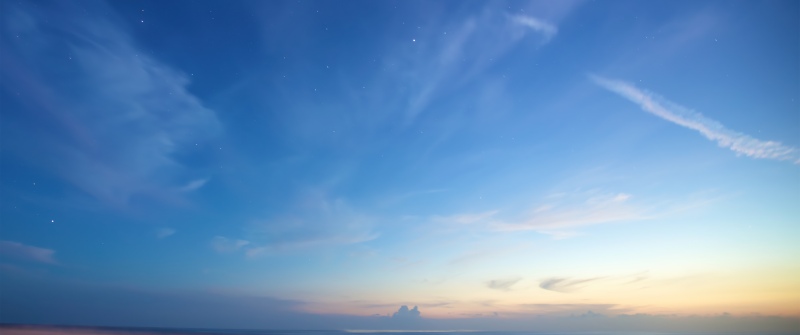 OS X Mountain Lion, Horizon, Sunrise, Blue Sky, Clouds, 5K, Stock, Mac OS X