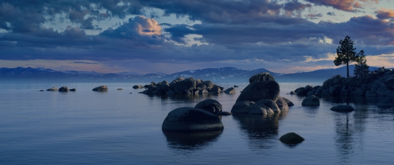macOS Tahoe Beach Dusk, 5K wallpaper