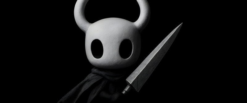 Hollow Knight, AMOLED wallpaper, Black background 4K