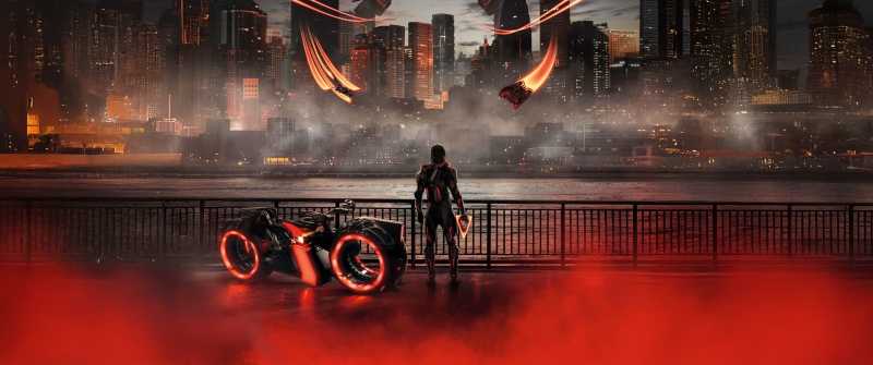 Tron: Ares, Futuristic, Movie poster, 2025 Movies, Sci-Fi movies, 5K, 8K
