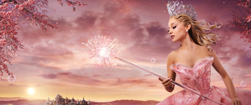 Glinda, Pink aesthetic, Ariana Grande, Wicked, Fairy, Pink dress