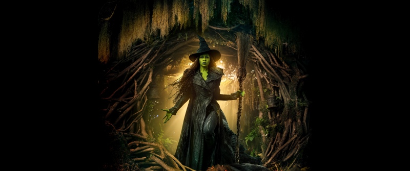 Wicked: For Good, Elphaba Thropp, Cynthia Erivo, 2025 Movies, 5K, 8K, Black background