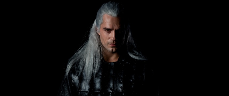 Henry Cavill, Geralt of Rivia, The Witcher, TV series, 5K, 8K, Black background