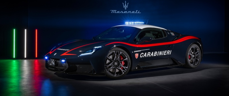 Maserati MCPURA Carabinieri, 2025, 5K, 8K, Dark background