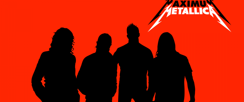 Maximum Metallica, Silhouette, Red background, Metallica, Metal music, Metal band