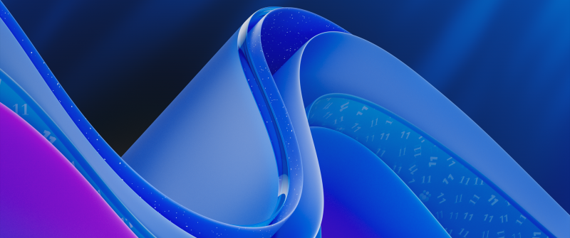 Windows 11, Dark, Anniversary, Modern, Blue abstract, Dark blue