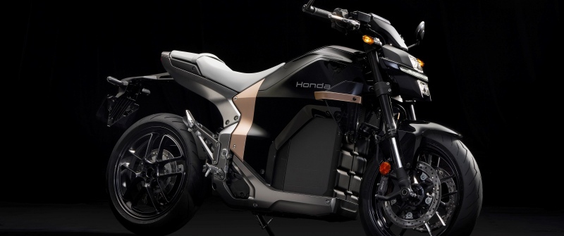 Honda WN7, 2026, Electric motorcycle, Futuristic, Dark background, 5K