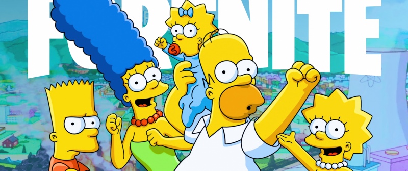 Fortnite, The Simpsons, 2025 Games, Fortnite, Homer Simpson, Marge Simpson, Bart Simpson, Lisa Simpson, Simpson family, Maggie Simpson