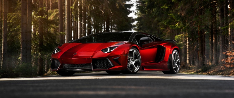 Lamborghini Aventador LP 700-4, Supercar, Red cars, 5K