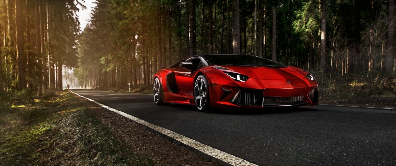 Mansory Lamborghini Aventador LP 700-4, 5K, Tarmac, Sunlight, Red cars, Lamborghini Aventador LP 700-4