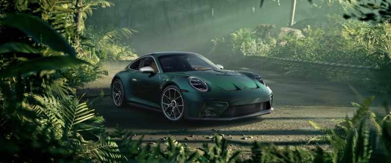 Porsche 911 GT3 Touring Icons of Latin America, 5K, Porsche 911 GT3 Touring, Green aesthetic