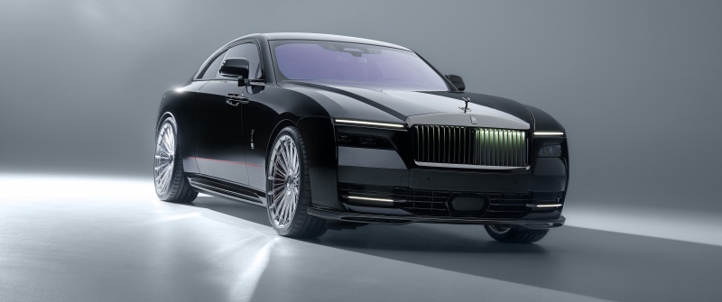 Rolls-Royce Black Badge Spectre, SPOFEC, 2025, 5K, Grey background
