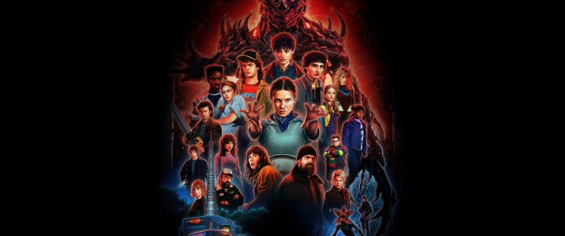 Stranger Things - Season 5, 8K, Netflix series, 2025 series, Black background, 5K